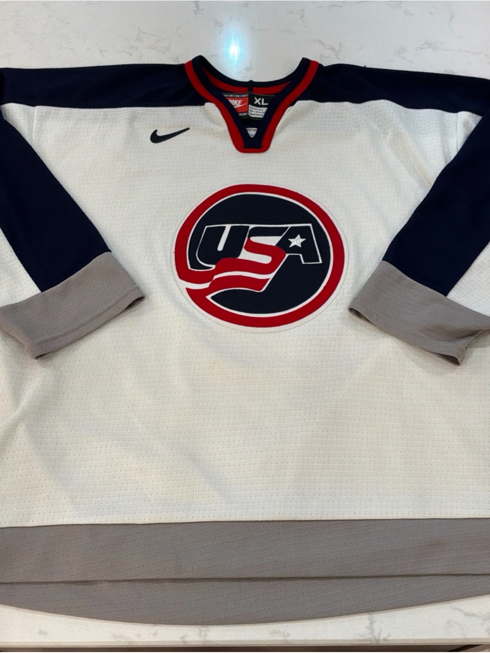 Nike Team USA Hockey Olympic Nagano Jersey White Clean Mens XL Vintage 1998 2002